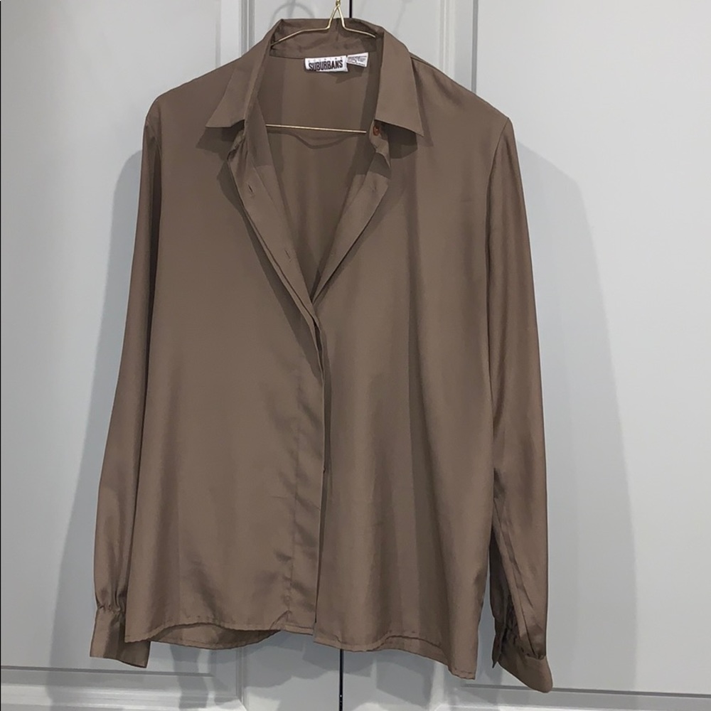 Country Suburbans Taupe Blouse